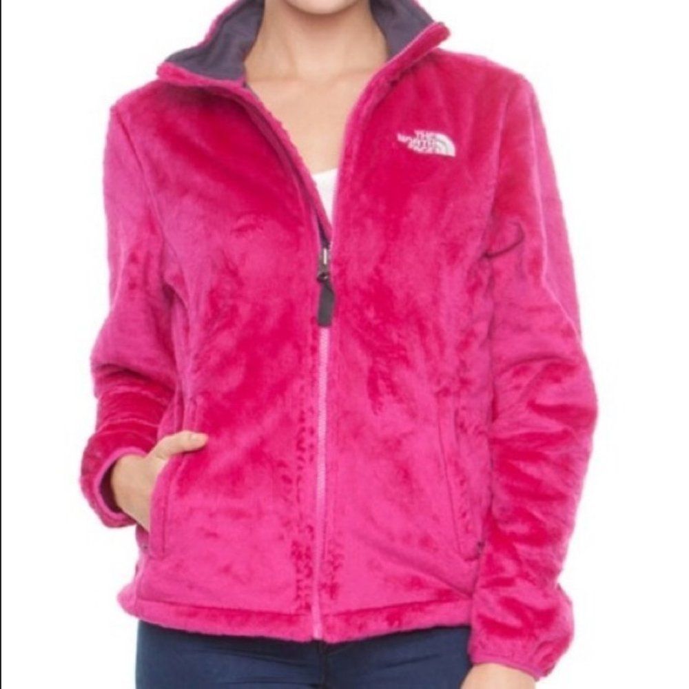 The North Face Women’s Fuchsia Sherpa Fleece Zip Coat Jacket M